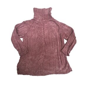 Outside Additions By Stan Herman Sweater Womens Size 1X Pink Turtleneck